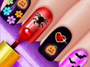 Glow Halloween Nails Art