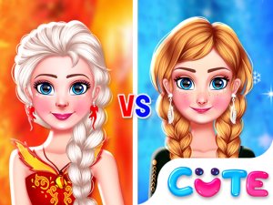 Sisters Ice Flame Dress Up