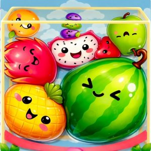 Fruit Merge Puzzle